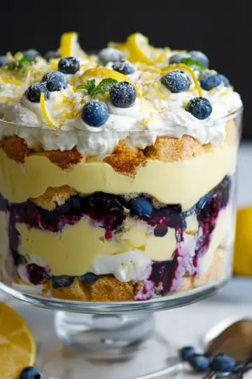 Lemon Blueberry Cheesecake Trifle