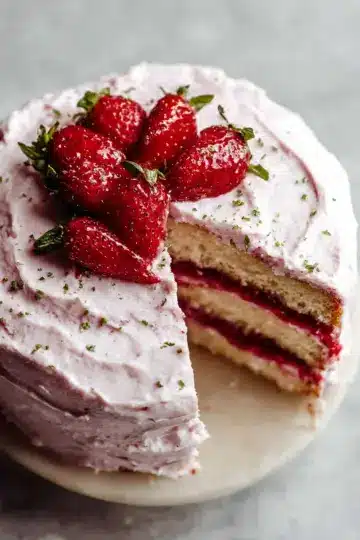Homemade Strawberry Cake