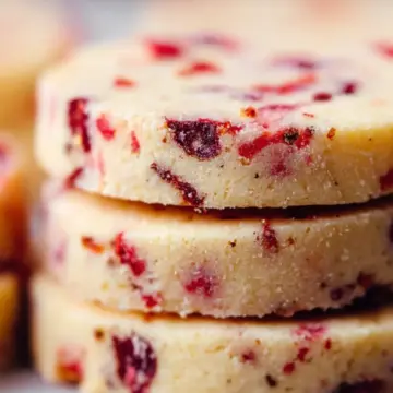 Cranberry Orange Shortbread Cookies