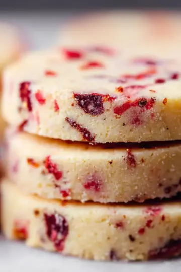 Cranberry Orange Shortbread Cookies