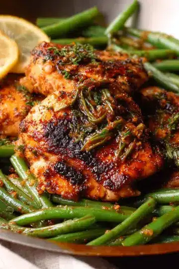 Lemon Garlic Chicken with Green Beans