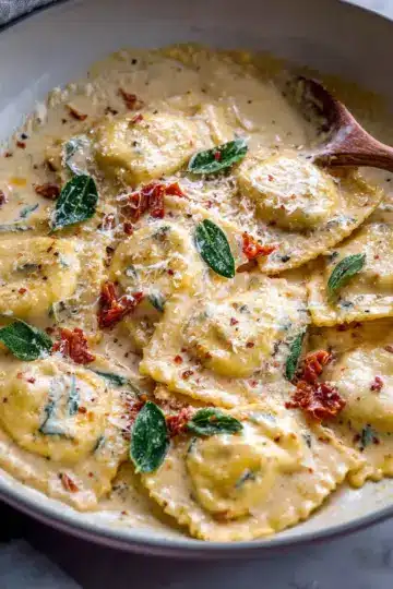 Creamy Tuscan Ravioli