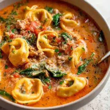 Crockpot Tortellini Soup with Sausage