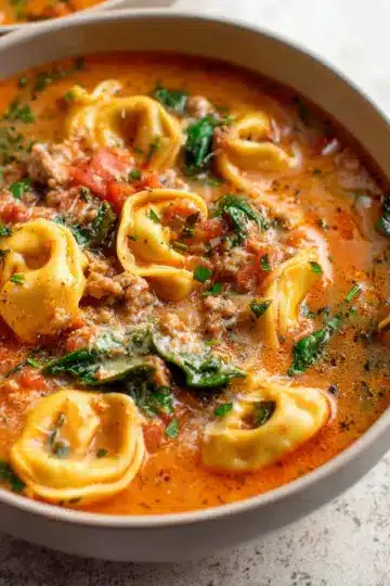 Crockpot Tortellini Soup with Sausage