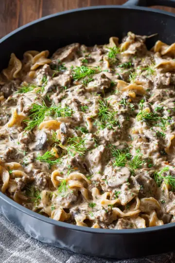 Ground Beef Stroganoff Recipe